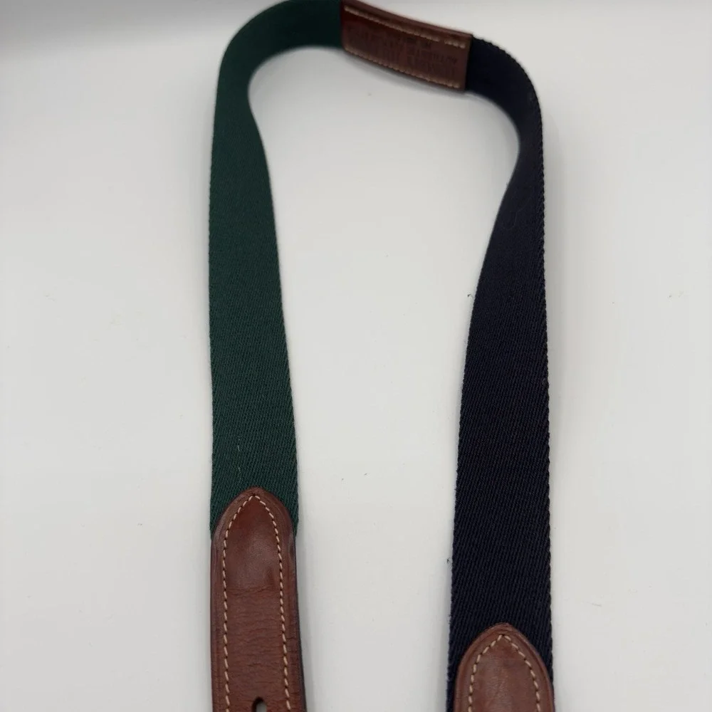 Tommy Hilfiger Authentic Surplus Style Mens Belt Sz 38 Navy‎ Blue/Green/ Leather
